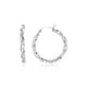 Round Twisted Hoop Earrings in Sterling Silver (3x20mm)
