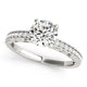 Antique Style Diamond Engagement Ring in 14K White Gold (1 1/8 cttw)