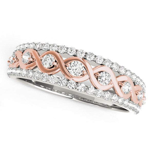 Infinity Diamond Band in 14K White & Rose Gold (3/8 cttw)