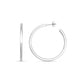 Round Tube C-Hoop Earrings in Sterling Silver