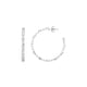 Round & Marquise CZ Hoop Earrings in Sterling Silver (2x30mm)