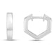 Hexagon Hoop Earrings in Sterling Silver