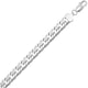 Flat Miami Cuban Chain in Rhodium-Plated Sterling Silver (9.30 mm)