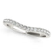 Curvy Style Pave Set Diamond Wedding Band in 14K White Gold (1/5 cttw)
