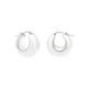Large Graduated Hoop Earrings in Sterling Silver