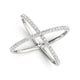 X Style Thin Diamond Ring in 14K White Gold (1/2 cttw)