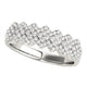Wide Multi-Diagonal Diamond Pattern Ring in 14K White Gold (5/8 cttw)