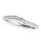 Modern Curved Design Diamond Wedding Band in 14K White Gold (1/10 cttw)