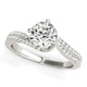 Spiral Design Pronged Diamond Engagement Ring in 14K White Gold (1 1/8 cttw)