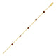 Garnet Station Bracelet in 14K Yellow Gold