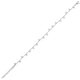 Drop Bead Bracelet in Rhodium-Plated Sterling Silver