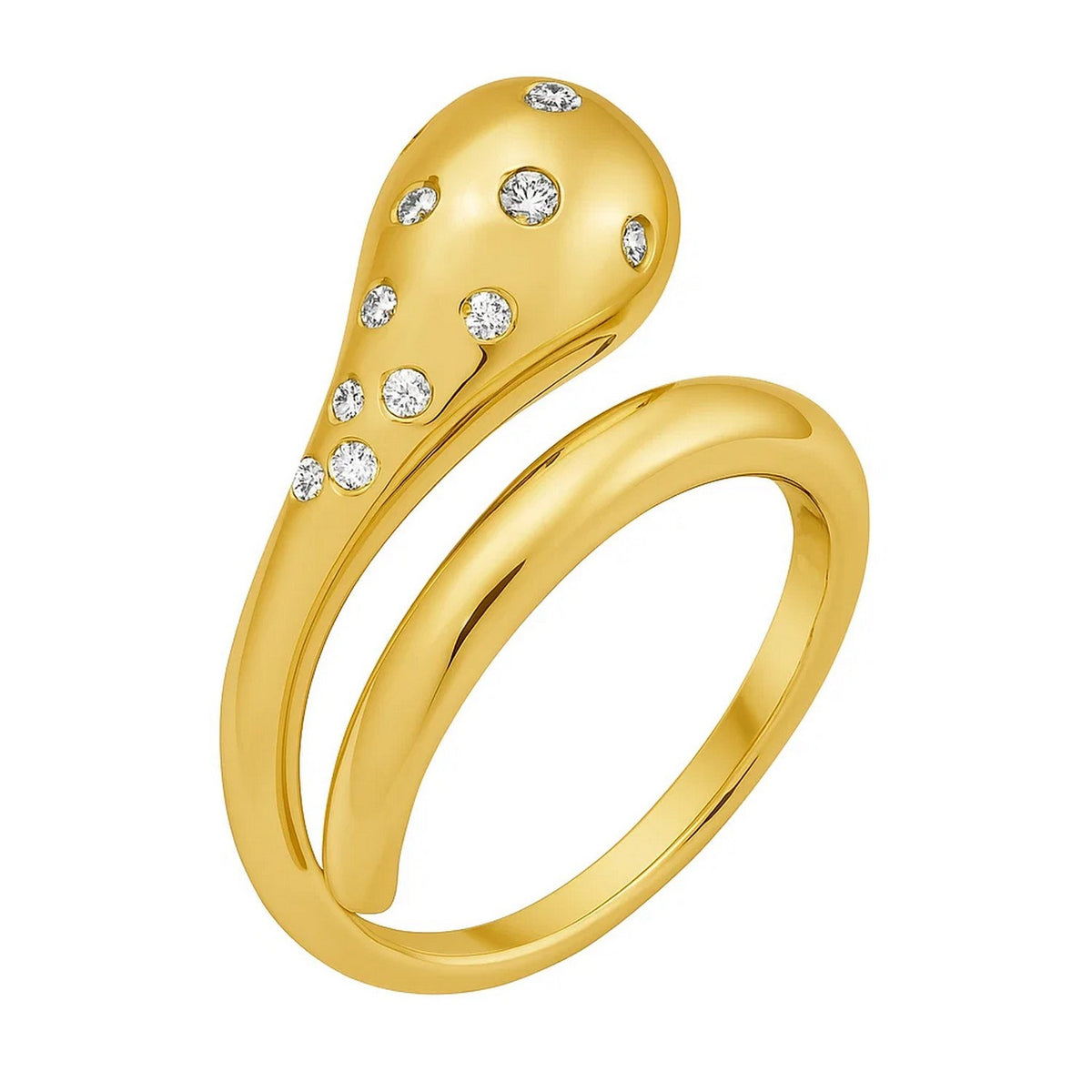 Diamond Cut Stackable Ring in 14K Yellow Gold (8.40 mm)