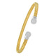 Pavé Diamond Tubogas Cuff Bangle in 14K Yellow Gold (0.26 ct. tw.)