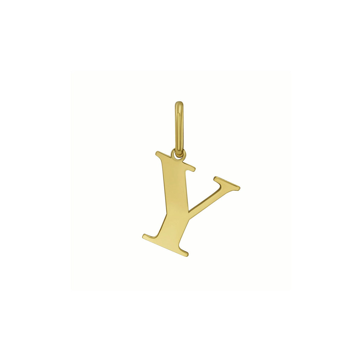 Initial Y Charm Pendant in 14K Yellow Gold