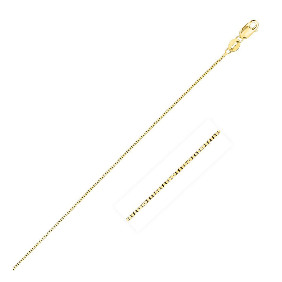 Classic Box Chain in 10K Yellow Gold (0.45 mm)
