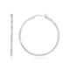 Beaded Texture Round Hoop Earrings in Sterling Silver
