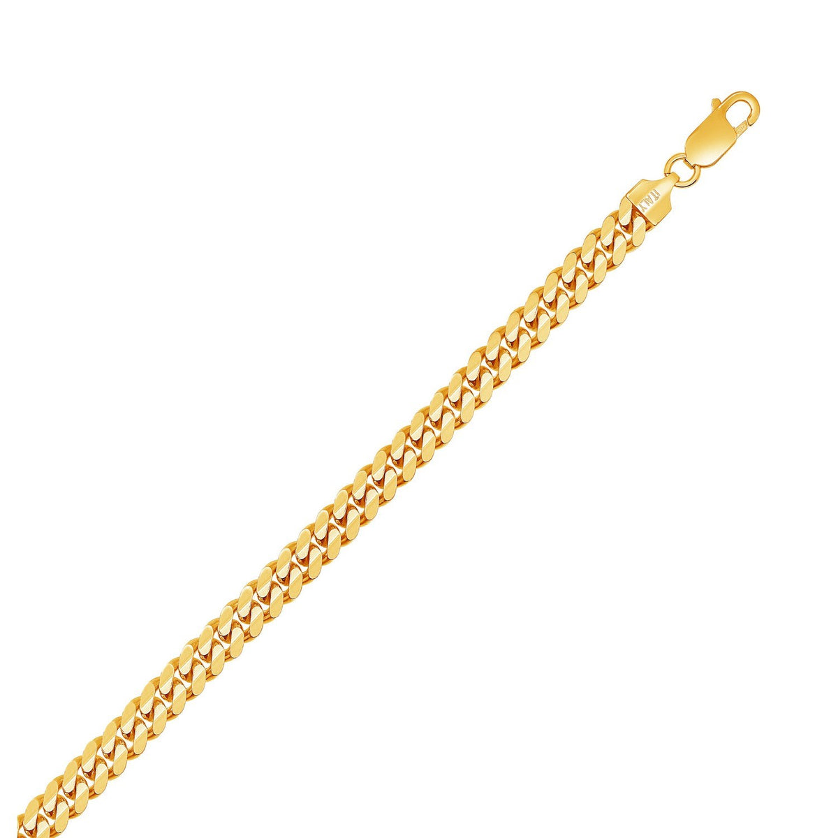 Miami Cuban Chain in Yellow Gold-Plated Sterling Silver (6.30 mm)