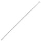Puffed Mariner Anklet in Rhodium-Plated Sterling Silver