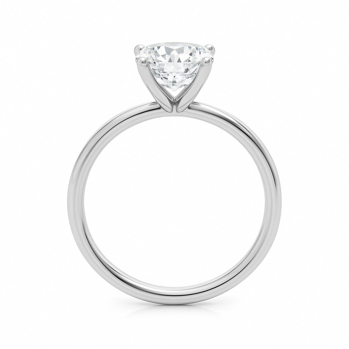 2 Carat Cushion Lab Grown IGI Diamond Solitaire in 10K White Gold G/VS1