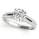 Split Shank Round Diamond Engagement Ring in 14K White Gold (1 1/8 cttw)