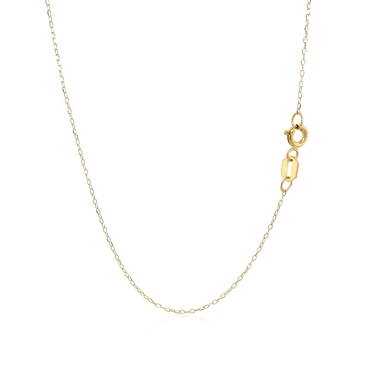 Mother of Pearl Cat Disc Necklace in 14K Yellow Gold