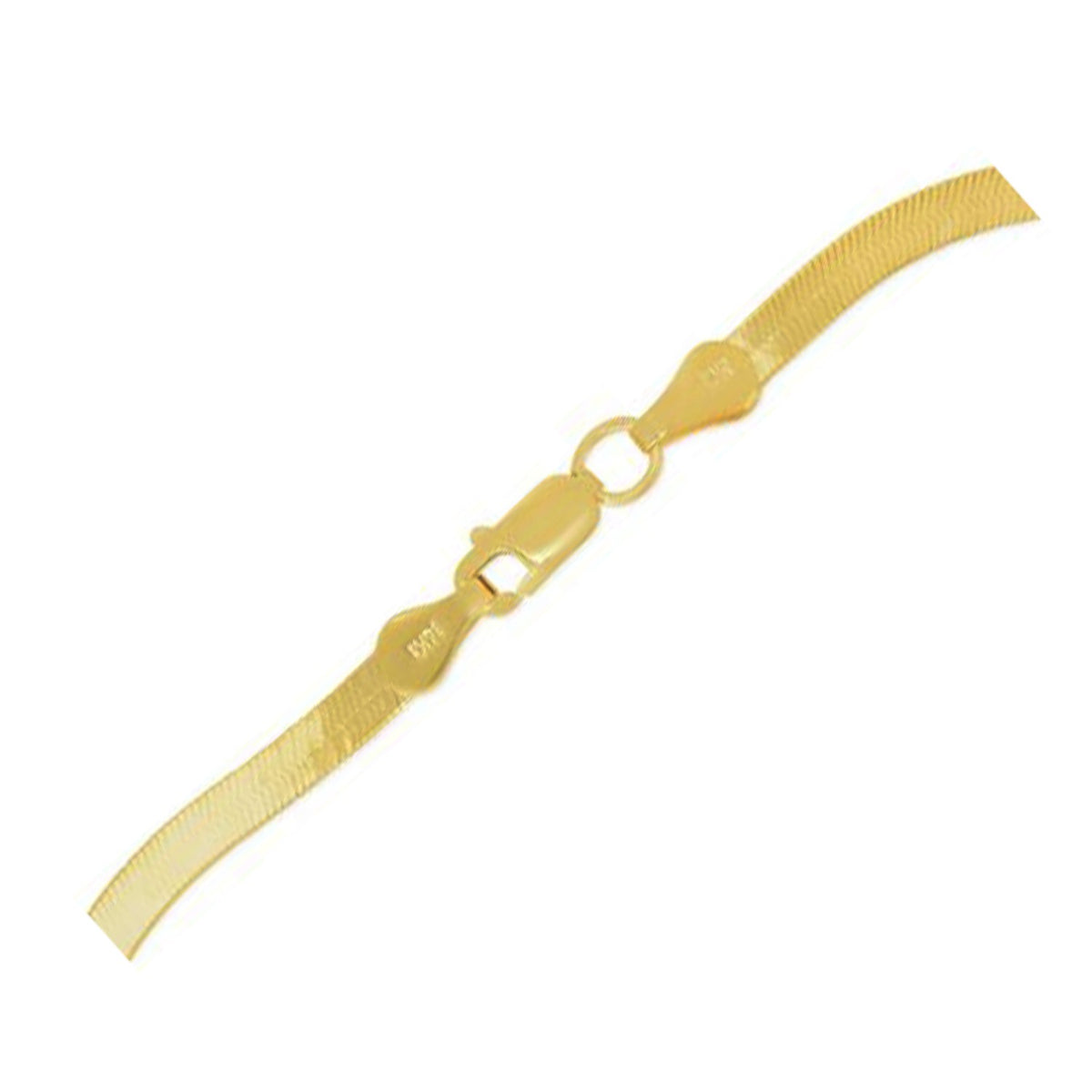 Super Flex Herringbone Anklet in 14K Yellow Gold 1.5mm