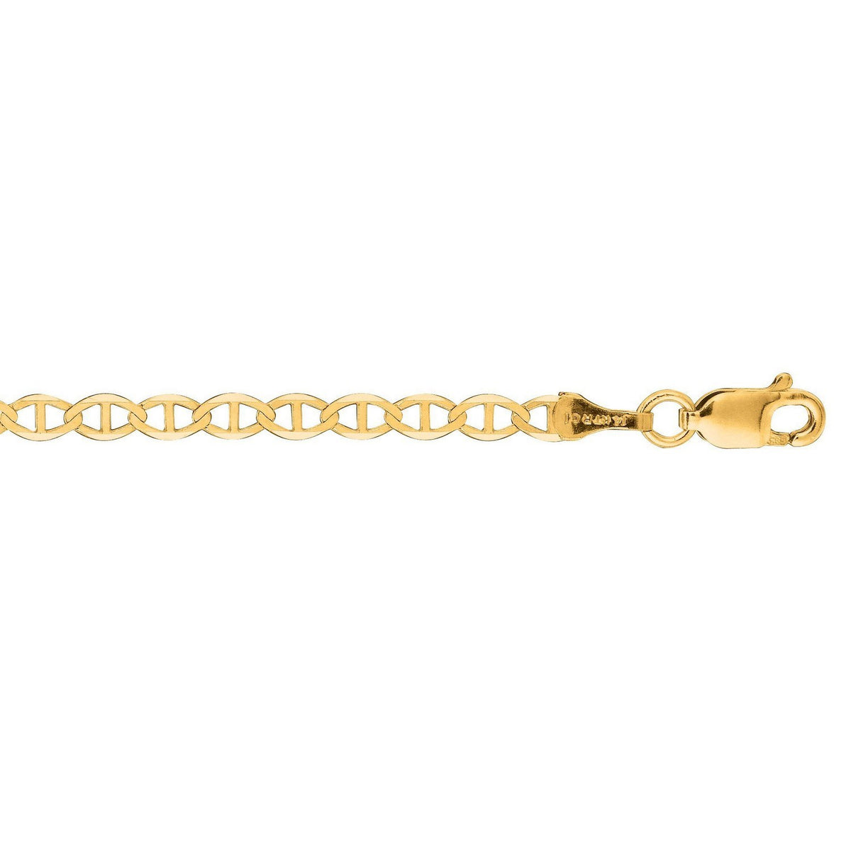 Mariner Link Anklet in 10K Yellow Gold 3.2mm