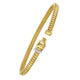 Panther Tubogas Cuff Bangle with Diamonds in 14K Yellow Gold (0.07 ct. tw.)