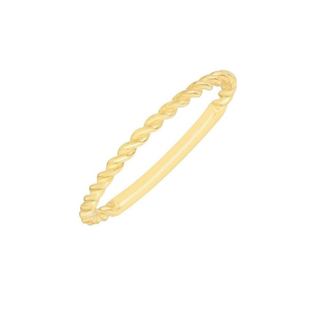 Twisted Stackable Ring in 14K Yellow Gold
