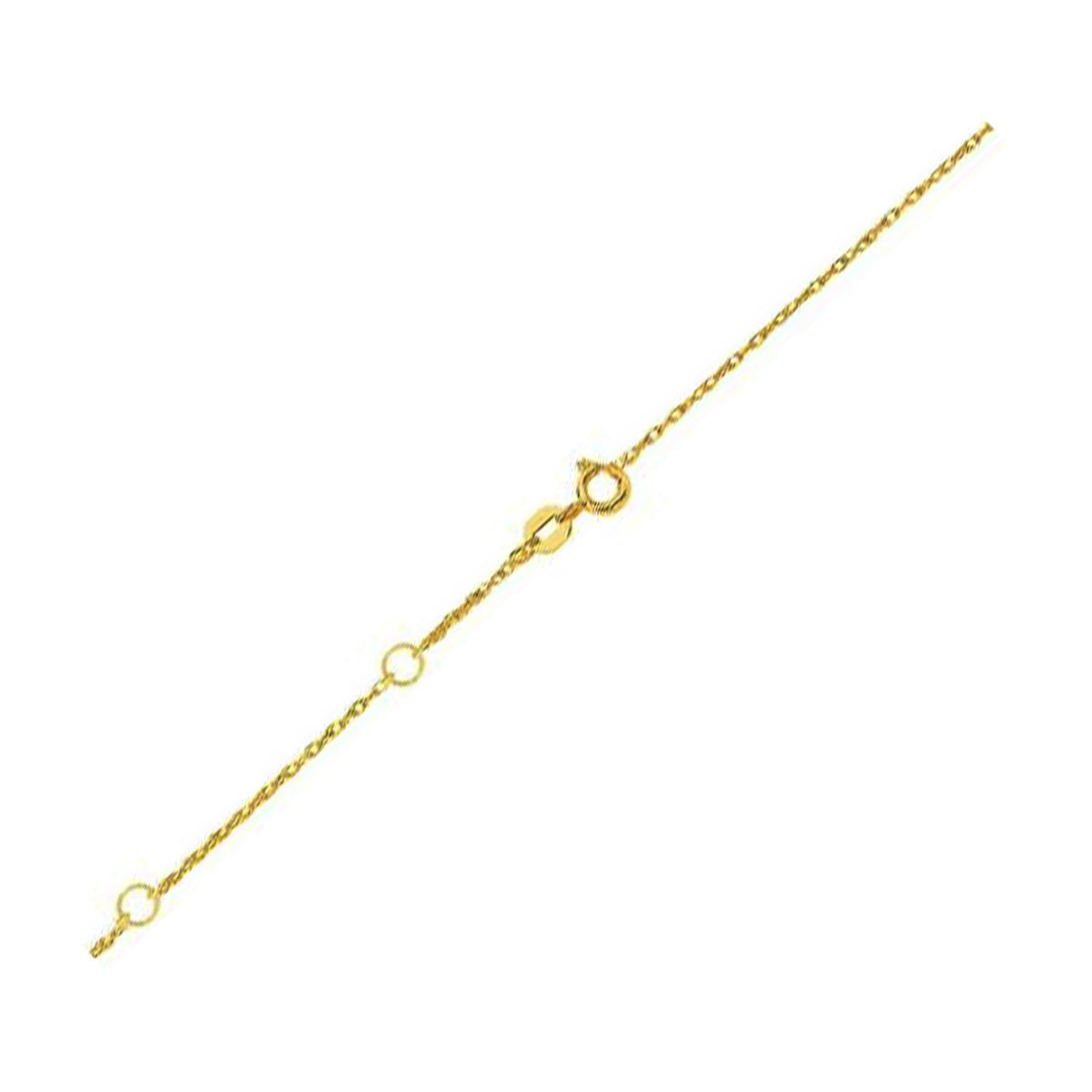 Double Extendable Rope Chain in 14K Yellow Gold (0.85 mm)