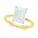 3 Carat Radiant Lab Grown IGI Diamond Solitaire in 10K Yellow Gold G/VS1