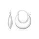 Polished Puffed Hoop Earrings in Sterling Silver