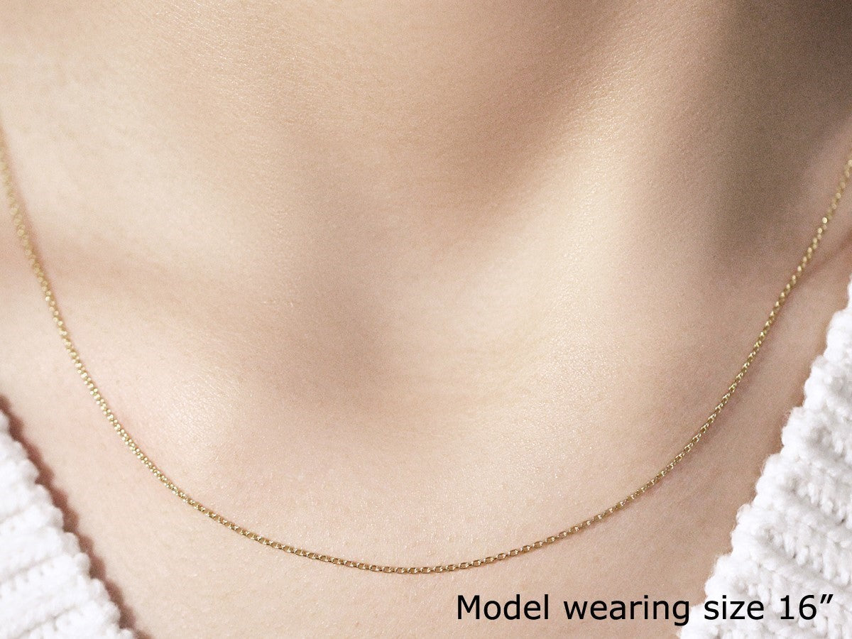 Oval Cable Link Chain in 10K Yellow Gold (0.97 mm)