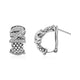 Popcorn Crossover Diamond Earrings in Sterling Silver