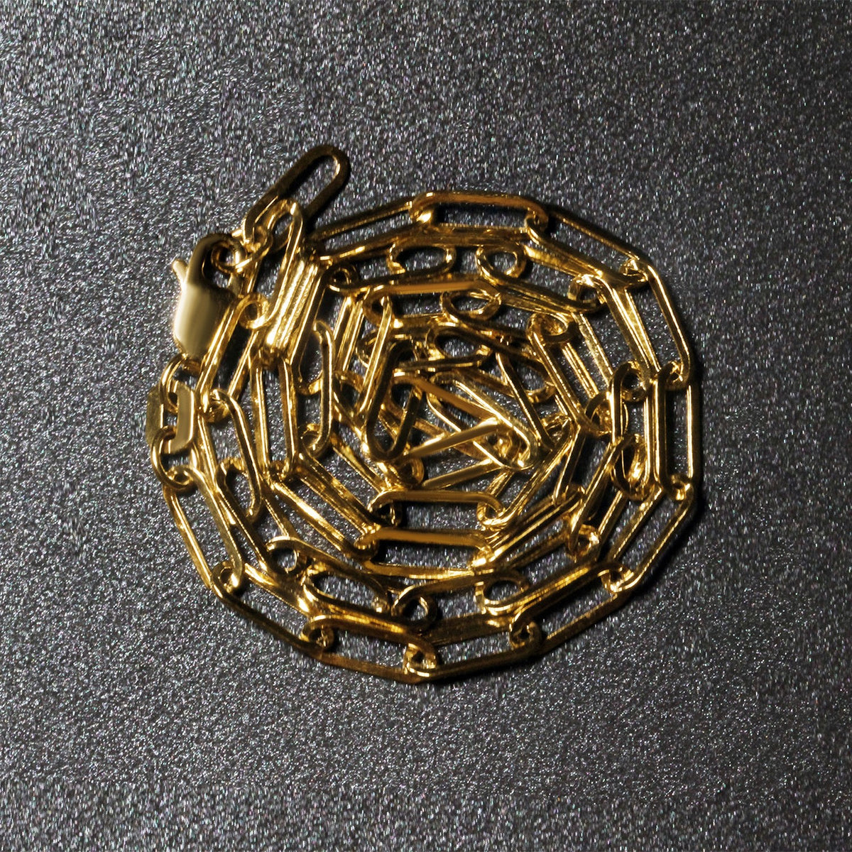 Wide Paperclip Chain Necklace in 14K Yellow Gold