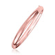 Fancy Shiny Dome Bangle in 14K Rose Gold (5.00 mm)