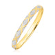 Geometric Diamond Motif Bangle in 10K Two-Tone Gold