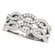 Double Interlocking Waves Diamond Ring in 14K White Gold (5/8 cttw)