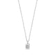 CZ Starburst Locket Necklace in Rhodium-Plated Sterling Silver