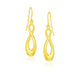 Polished Infinity Drop Earrings in 14K Yellow Gold (35.00 mm)