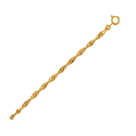 Singapore Bracelet in 10K Yellow Gold (2.20 mm)