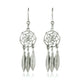 Dream Catcher Dangle Earrings in Sterling Silver