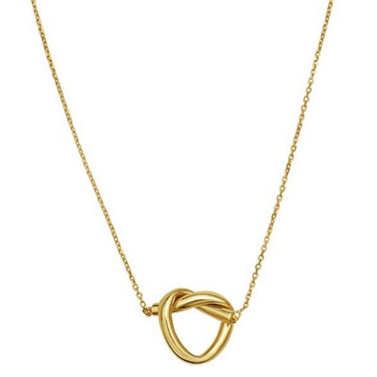 Love Knot Pendant Necklace in 14K Yellow Gold