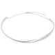 Sculpted Collar Necklace in Rhodium-Plated Sterling Silver