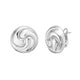Puffed Swirly Knot Stud Earrings in Sterling Silver