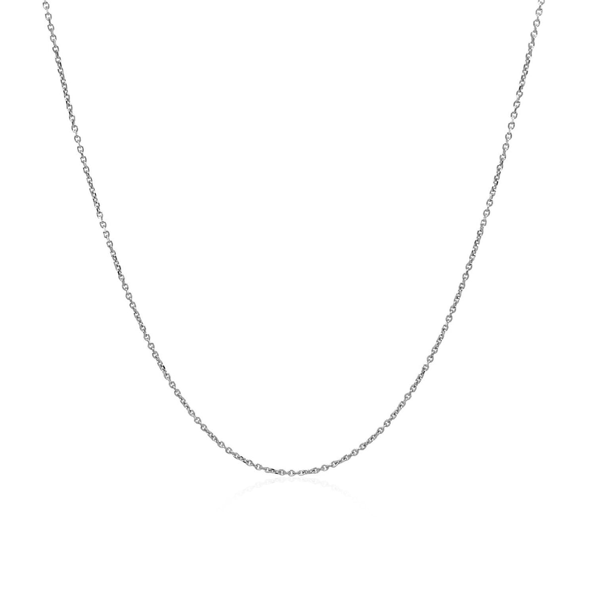 Cable Link Chain in 10K White Gold (0.50 mm)