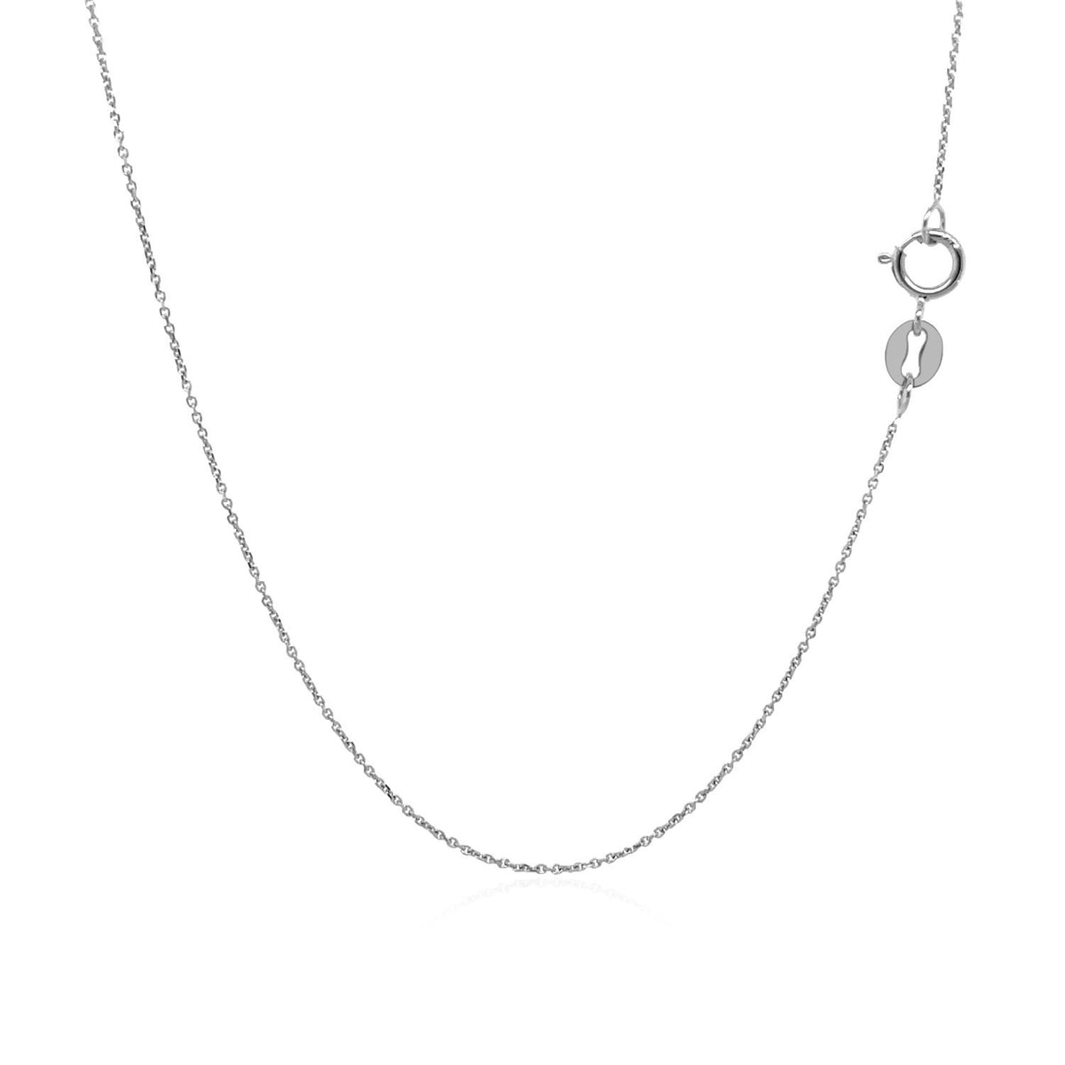 Cable Link Chain in 10K White Gold (0.50 mm)