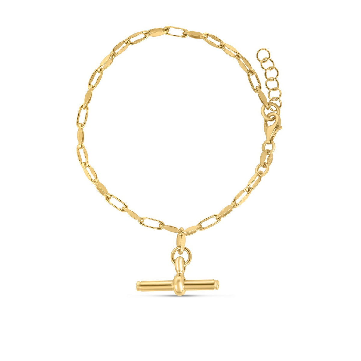 Toggle Link Bracelet in Yellow Gold-Plated Sterling Silver