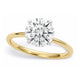 1.5 Carat Round Lab Grown IGI Diamond Solitaire in 14K Yellow Gold G/VS1