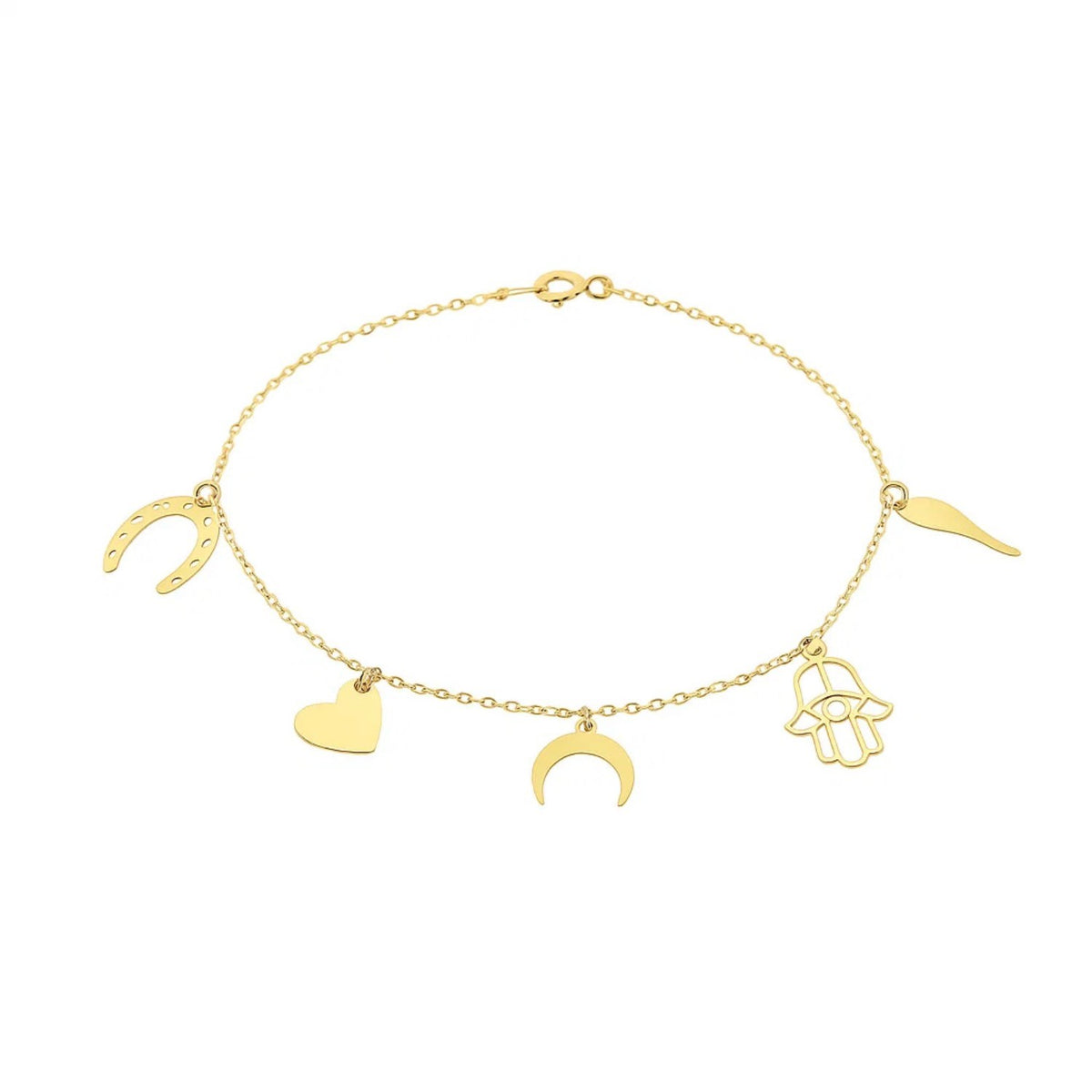 Good Luck Charm Bracelet in 14K Yellow Gold
